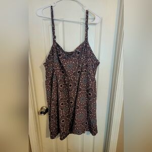 Torrid Sleeveless Dress with Black and Brown Patterns